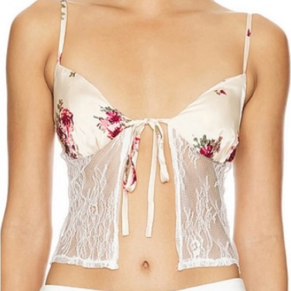 💫Revolve Women’s Romona Cami Top in Ivory Multi